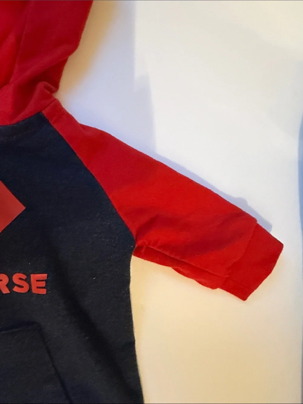 Converse Red and Navy Hooded One-Piece Bodysuit